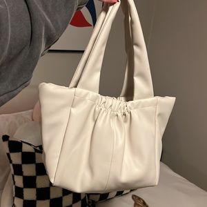 Cream Leather Handbag